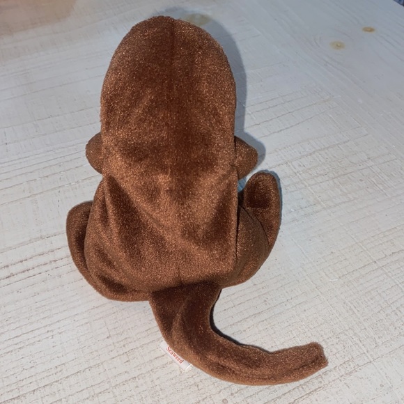 Ty Beanie Babies "Seaweed" Otter Stuffed Plush 5.5" Brown With ear Tag - Picture 4 of 11